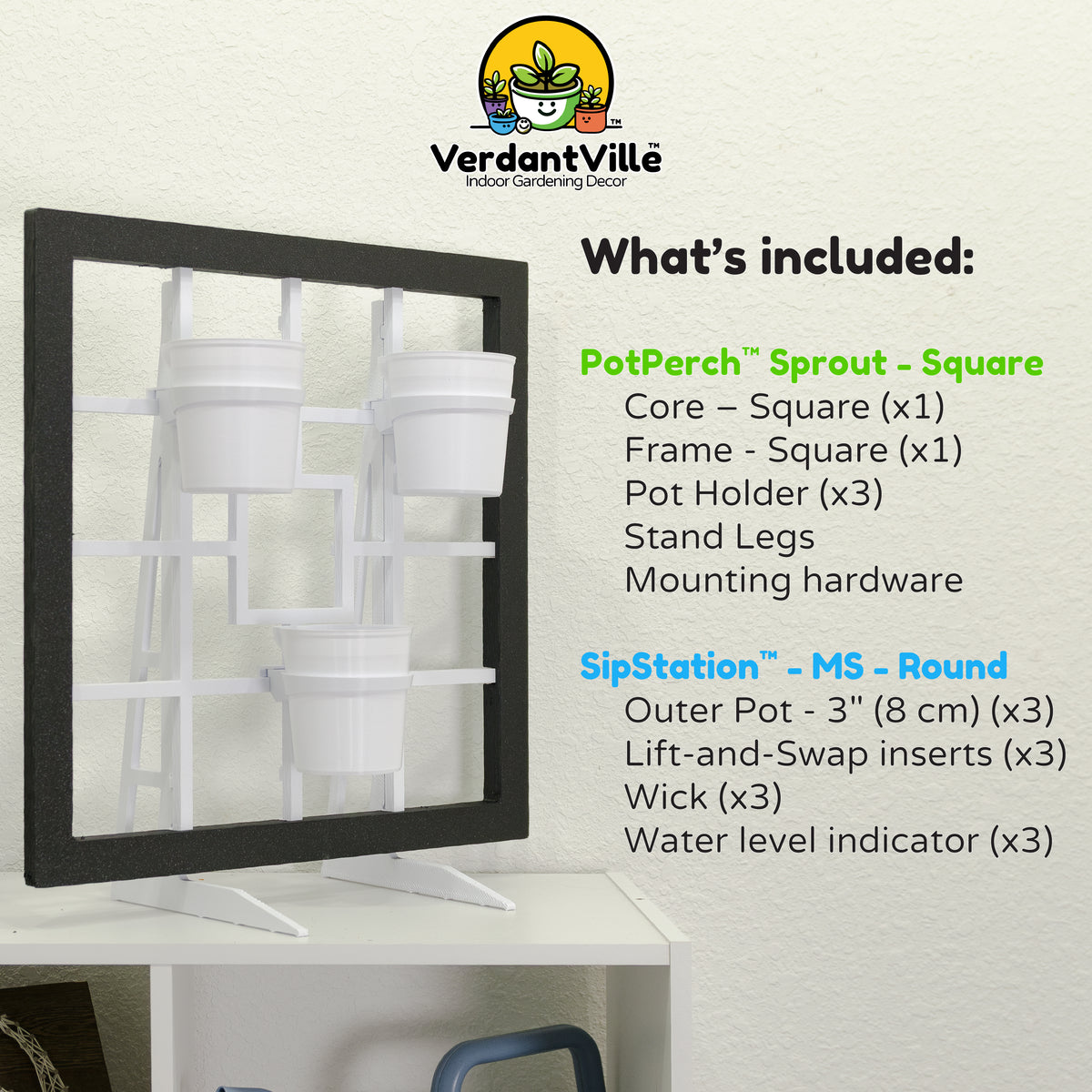 PotPerch™ Sprout Move - Square Bundle