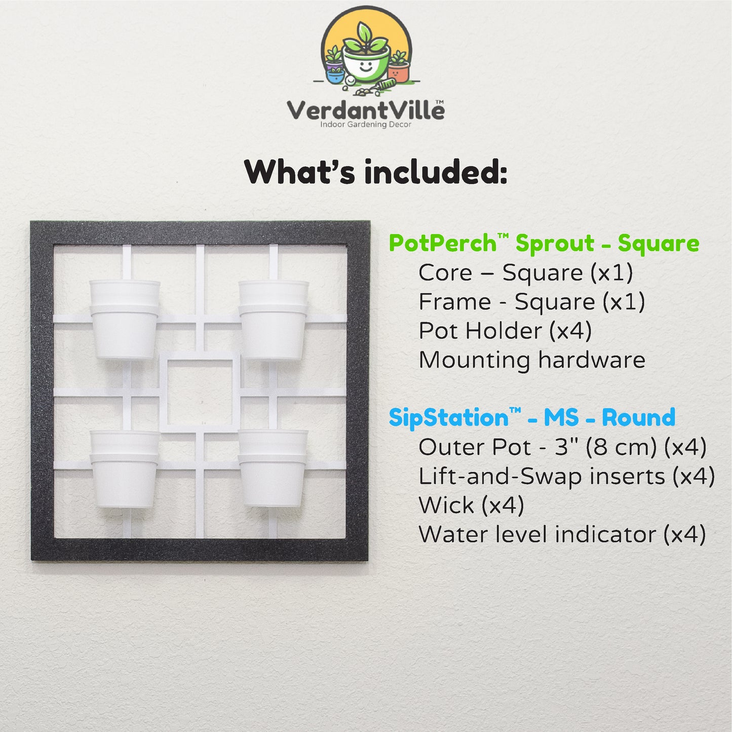 PotPerch™ Sprout - Square Bundle